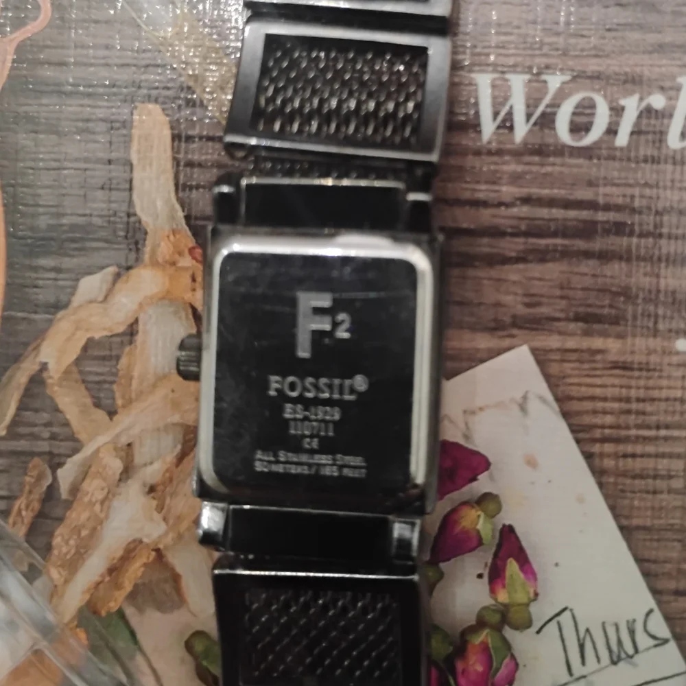 Fossil F2 Square Faced Stainless Steel Mesh Band Quartz Watch